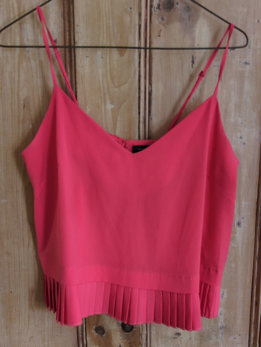 French Connection Pink Pleated Hem Cami